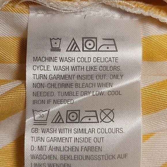 NWOT Denim & Co. Naturals Striped Button-Front Top Sz S - Picture 9 of 12